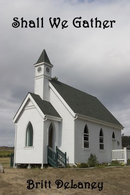 Small white country church with steeple